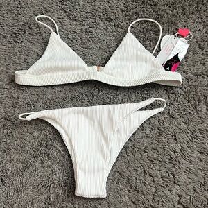 NWT Lolli Swim White Bikini Set - Ribbed